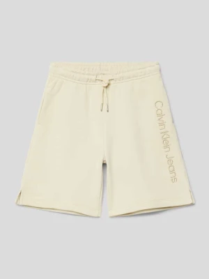 Szorty z dzianiny dresowej z wyhaftowanym logo Calvin Klein Jeans