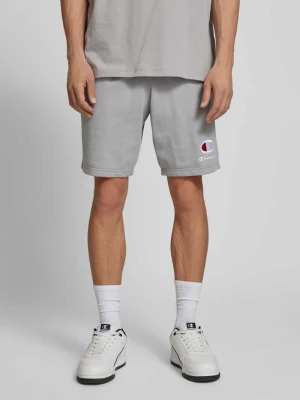 Szorty z dzianiny dresowej z wyhaftowanym logo i elastycznym pasem Champion
