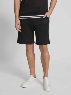 Szorty z dzianiny dresowej z wyhaftowanym logo model ‘Heritage’ BOSS Green