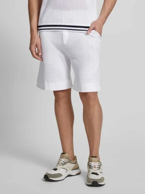 Szorty z dzianiny dresowej z wyhaftowanym logo model ‘Heritage’ BOSS Green