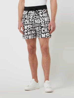 Szorty z dzianiny dresowej ze wzorem z logo Moschino Swim + Underwear