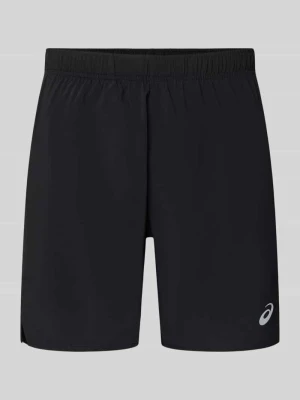 Szorty z elastycznym pasem i logo Asics Czarny