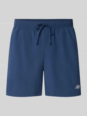Szorty z elastycznym pasem i logo New Balance Granatowy