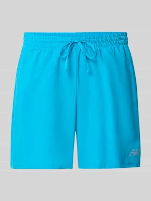 Szorty z elastycznym pasem i logo New Balance Turkusowy