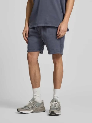 Szorty z elastycznym pasem i przeszyciem z logo Pegador