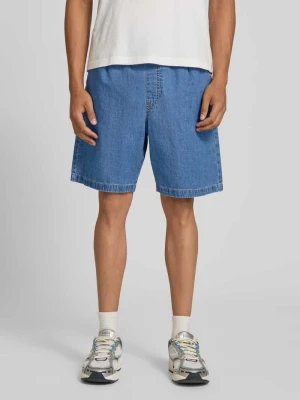 Szorty z elastycznym pasem i trokami ściągającymi w talii model 'TONY' Jack&Jones Jeansowy niebieski