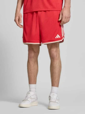 Szorty z elastycznym pasem i trokiem Adidas Czerwony
