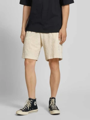 Szorty z fakturowanym wzorem i elastycznym pasem REVIEW