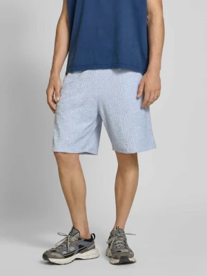 Szorty z fakturowanym wzorem i elastycznym pasem REVIEW
