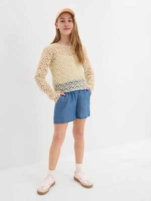 Szorty z gumką w talii z czystej bawełny bonprix