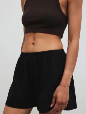 Zdjęcie produktu Szorty z guziczkami w kolorze BLACK - LUSH-S/M Marsala