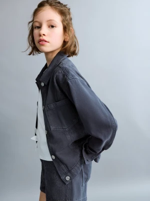 Szorty z haftami granatowy - Dzieci - - MANGO KIDS