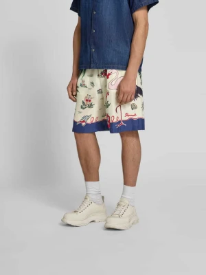 Szorty z jedwabiu z czystego jedwabiu Dsquared2 Złamany biały