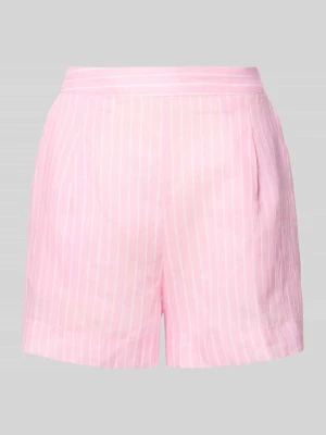 Szorty z lnu w kroju regular fit z czystego lnu model 'Amani' MC2 Saint Barth