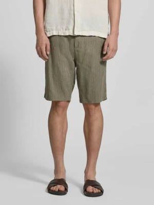 Szorty z lnu w kroju regular fit z mieszanki lnu i bawełny Tom Tailor