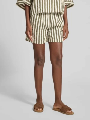 Szorty z mieszanka lnu z elastycznym pasem model 'BRENDA' 0039 italy