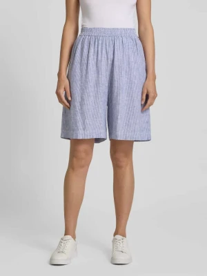 Szorty z mieszanki lnu i wiskozy z elastycznym pasem Boss Orange