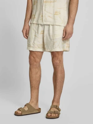 Szorty z mieszanki wiskozy Maison Kitsuné Écru