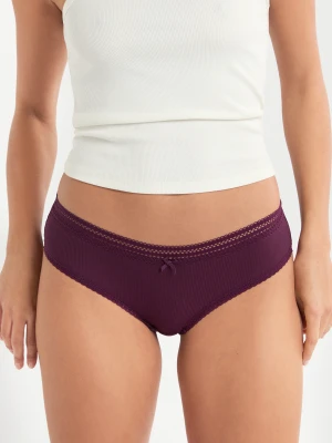 Szorty z mikrofibry z detalami koronkowymi Etam