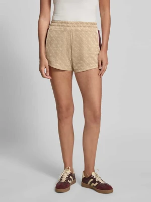Szorty z nadruk z logo na całej powierzchni model 'Jacquard' Guess Activewear