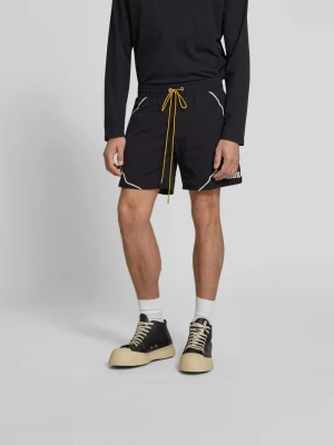 Szorty z naszytym logo Rhude Czarny