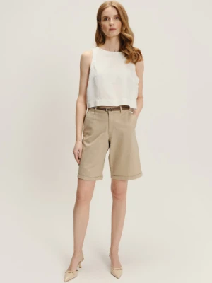 Szorty z paskiem beż Greenpoint
