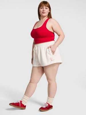 PINK Szorty z polaru z podwiniętym brzegiem Victoria's Secret