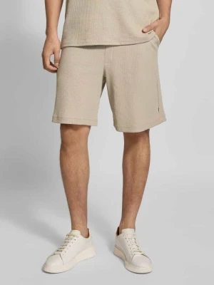 Szorty z prostą nogawką i fakturowanym wzorem model ‘Ben' WOODBIRD
