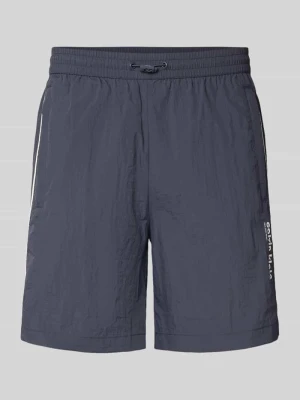 Szorty z prostymi nogawkami i nadrukiem z logo Calvin Klein Jeans