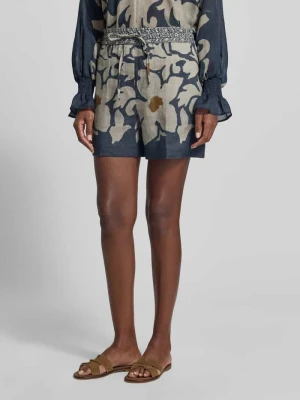 Szorty z ramii we wzór na całej powierzchni LUISA CERANO