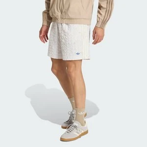 SZORTY Z TKANINY SEERSUCKER Z NADRUKIEM Adidas Off White