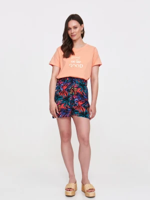 Szorty z tropikalnym printem Top Secret