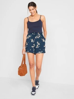 Szorty z wiskozy z wiązanym paskiem (2 szt.) bonprix