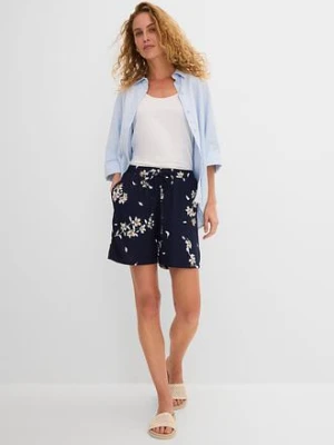 Szorty z wiskozy z wiązanym paskiem (2 szt.) bonprix