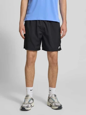 Szorty z wyhaftowanym logo i elastycznym pasem Nike Czarny