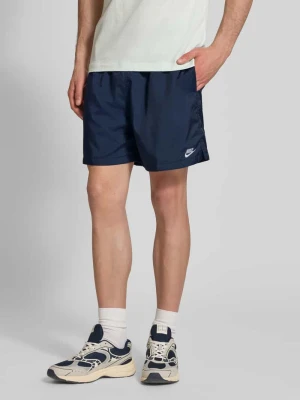 Szorty z wyhaftowanym logo i elastycznym pasem Nike Granatowy
