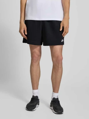 Szorty z wyhaftowanym logo i elastycznym pasem Nike Czarny