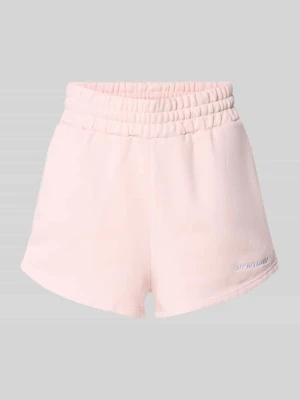 Szorty z wysokim stanem z haftowanym logo model 'WILUNA' Pegador