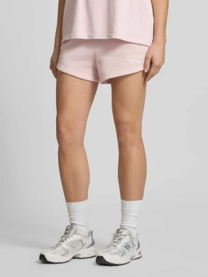 Szorty z wysokim stanem z haftowanym logo model 'WILUNA' Pegador