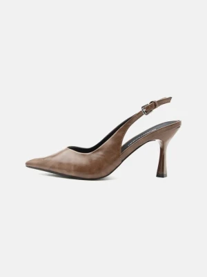 Szpilki Even&Odd Wide Fit By Zalando jasny brąz
