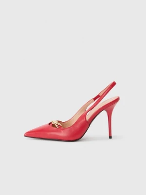 Szpilki LOVE MOSCHINO czerwony