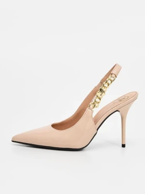 Szpilki LOVE MOSCHINO morelowy