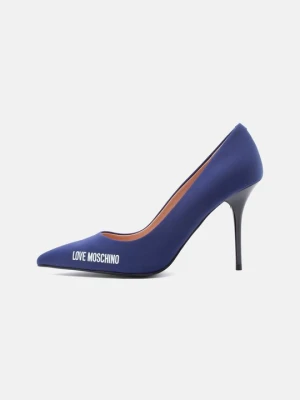 Szpilki LOVE MOSCHINO niebieski