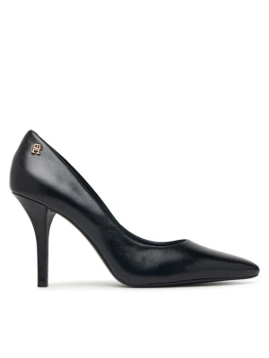 Szpilki Tommy Hilfiger High Heel Court Leather Shoe FW0FW09527 Czarny