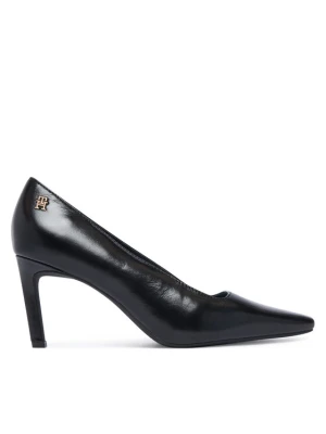 Szpilki Tommy Hilfiger Squared Toe High Heel Lth Pump FW0FW09510 Czarny