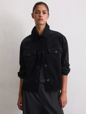 Sztruksowa bluza overshirt boxy Marc O'Polo hnědá