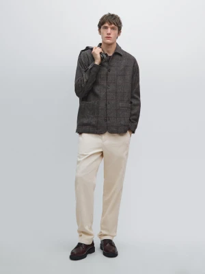 Sztruksowe Spodnie O Kroju Jogger - Beżowy - - Massimo Dutti - Mężczyzna