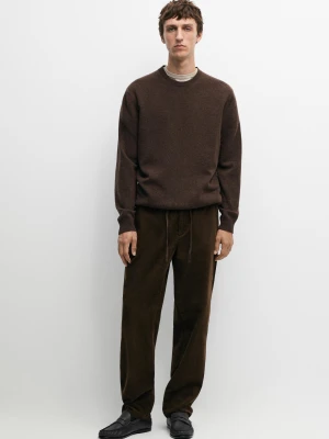 Sztruksowe Spodnie O Kroju Jogger - Zielony - Massimo Dutti - Male
