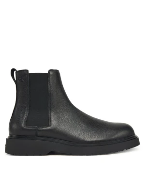 Sztyblety Calvin Klein Combat Ess Chelsea Boot Lth YM0YM01374 Czarny