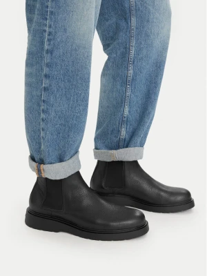 Sztyblety Calvin Klein Combat Ess Chelsea Boot Lth YM0YM01374 Czarny